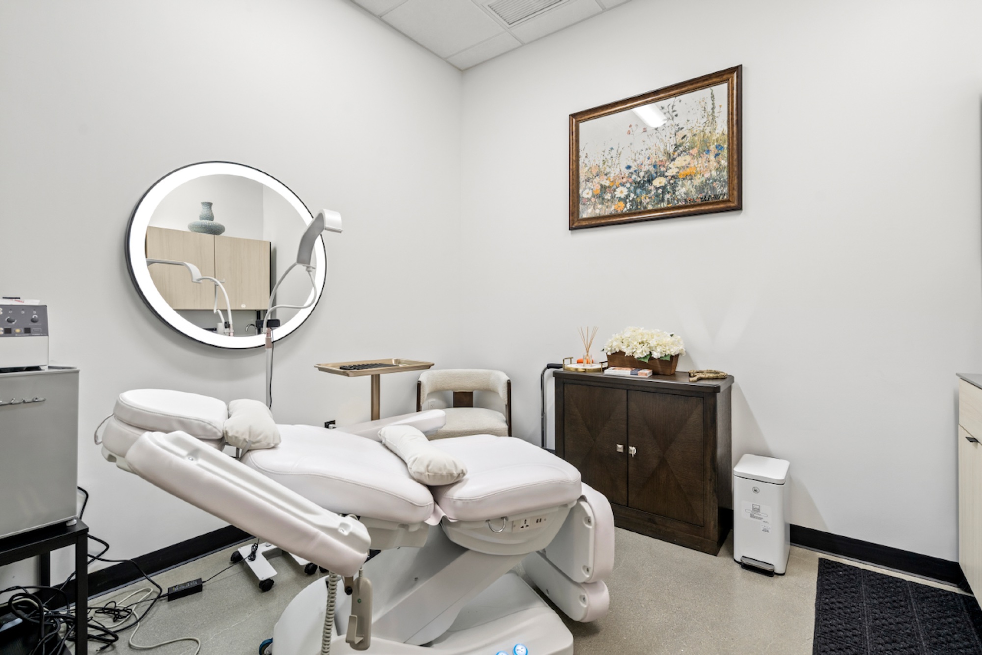 An esthetician's suite at the Sharon studio
