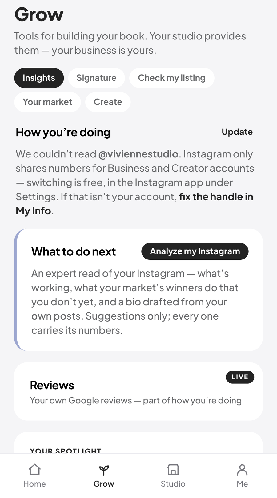 The Pro Hub — a pro's own growth tools