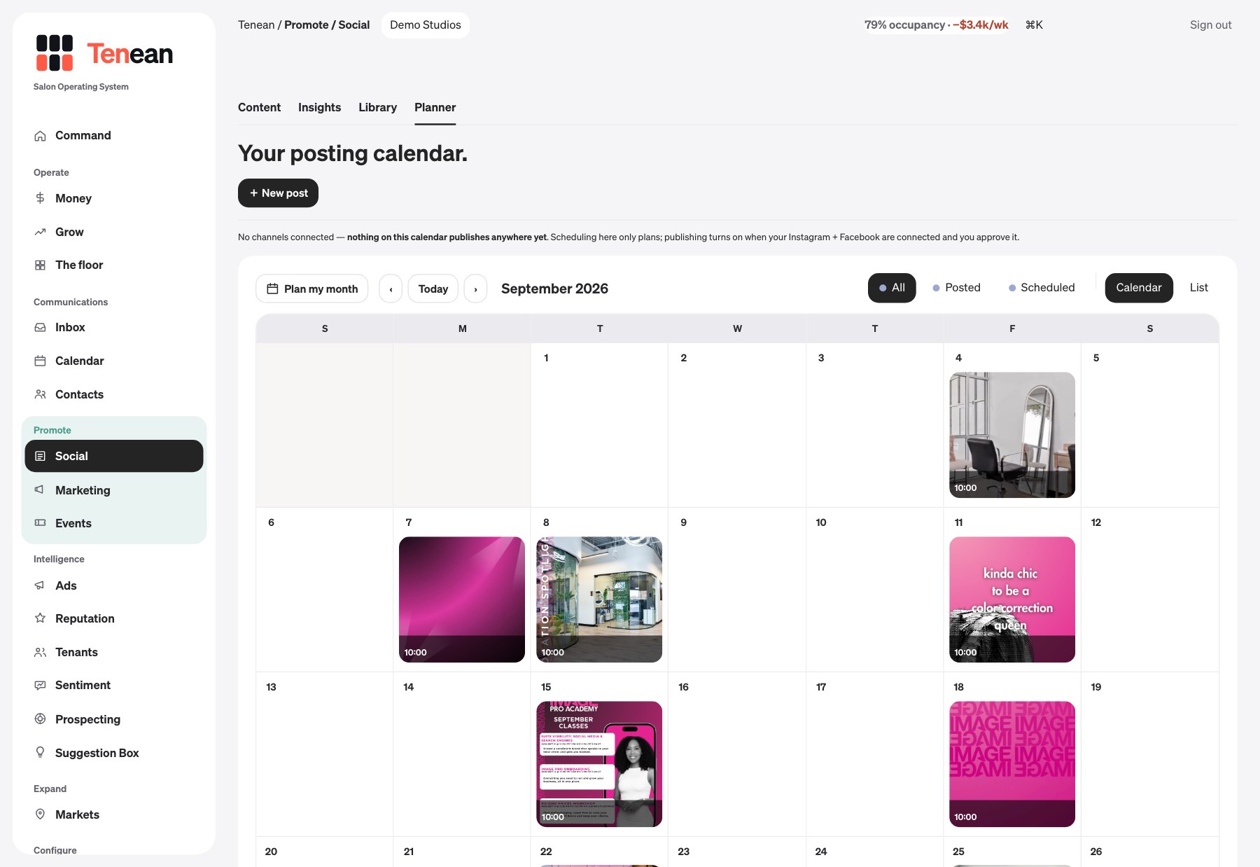 The planner: a month of posts